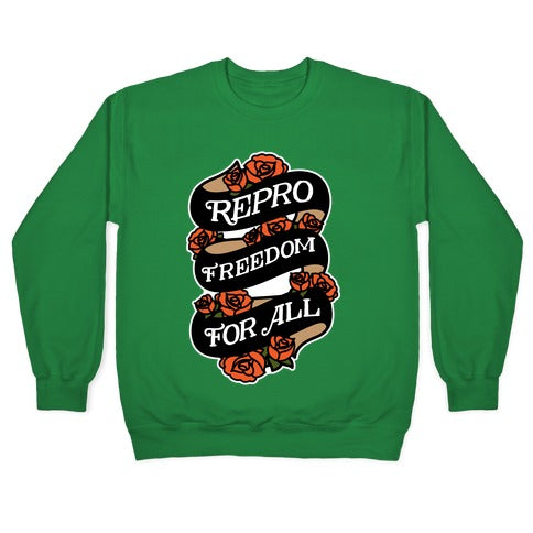 Repro Freedom For All Roses and Ribbon Crewneck Sweatshirt
